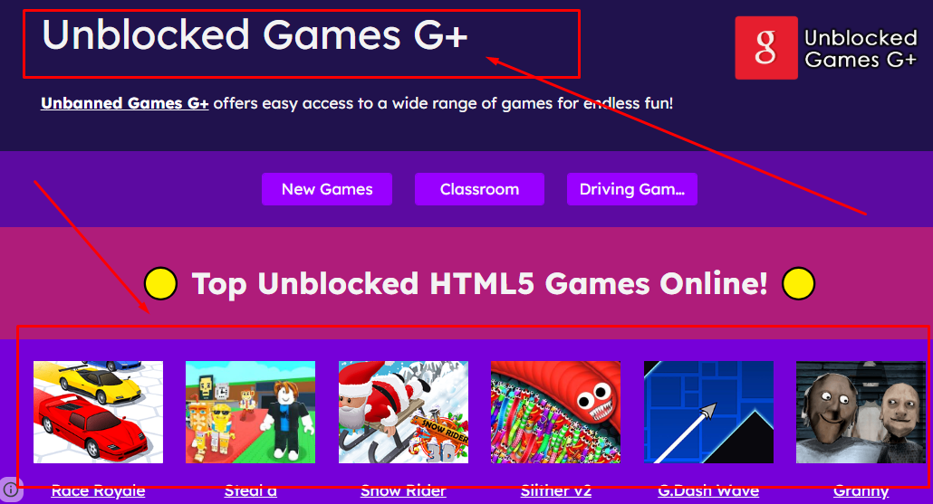 Unblocked Games G+