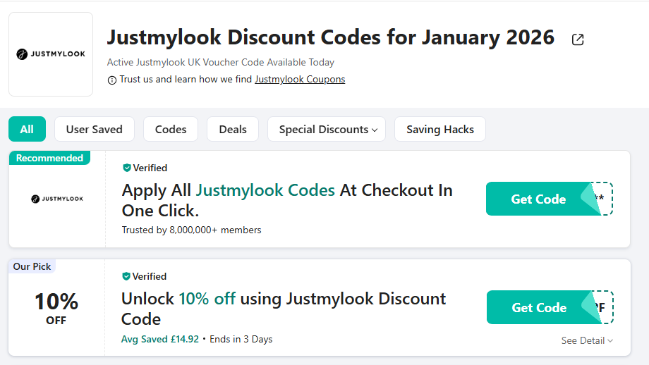 Unlock Your Just My Look Discount Code 10% Off Your First Order