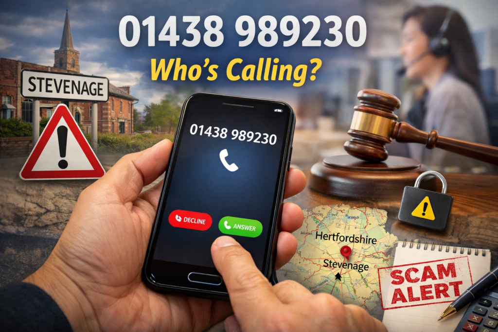 01438 989230 Caller Info, Area Details & Safety Check